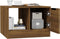 vidaXL - Salontafel - 50x50x36 - cm - bewerkt - hout - bruin - eikenkleur