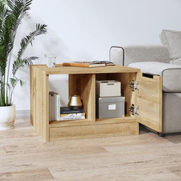 vidaXL - Salontafel - 50x50x36 - cm - bewerkt - hout - sonoma - eikenkleurig