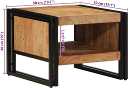 vidaXL - Salontafel - 50x50x38 - cm - massief - acaciahout