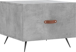 vidaXL - Salontafel - 50x50x40 - cm - bewerkt - hout - betongrijs