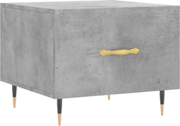vidaXL - Salontafel - 50x50x40 - cm - bewerkt - hout - betongrijs