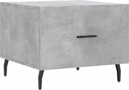 vidaXL - Salontafel - 50x50x40 - cm - bewerkt - hout - betongrijs