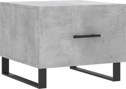 vidaXL - Salontafel - 50x50x40 - cm - bewerkt - hout - betongrijs