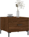 vidaXL - Salontafel - 50x50x40 - cm - bewerkt - hout - bruin - eikenkleur