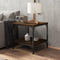 vidaXL - Salontafel - 50x50x40 - cm - bewerkt - hout - bruin - eikenkleur