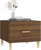 vidaXL - Salontafel - 50x50x40 - cm - bewerkt - hout - bruin - eikenkleur