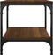 vidaXL - Salontafel - 50x50x40 - cm - bewerkt - hout - bruin - eikenkleur