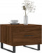 vidaXL - Salontafel - 50x50x40 - cm - bewerkt - hout - bruin - eikenkleur