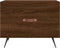 vidaXL - Salontafel - 50x50x40 - cm - bewerkt - hout - bruin - eikenkleur