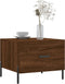 vidaXL - Salontafel - 50x50x40 - cm - bewerkt - hout - bruin - eikenkleur
