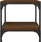 vidaXL - Salontafel - 50x50x40 - cm - bewerkt - hout - bruin - eikenkleur