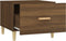 vidaXL - Salontafel - 50x50x40 - cm - bewerkt - hout - bruin - eikenkleur