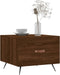 vidaXL - Salontafel - 50x50x40 - cm - bewerkt - hout - bruin - eikenkleur
