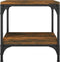 vidaXL - Salontafel - 50x50x40 - cm - bewerkt - hout - gerookt - eikenkleurig
