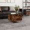 vidaXL - Salontafel - 50x50x40 - cm - bewerkt - hout - gerookt - eikenkleurig