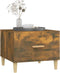vidaXL - Salontafel - 50x50x40 - cm - bewerkt - hout - gerookt - eikenkleurig