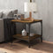 vidaXL - Salontafel - 50x50x40 - cm - bewerkt - hout - gerookt - eikenkleurig