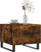 vidaXL - Salontafel - 50x50x40 - cm - bewerkt - hout - gerookt - eikenkleurig