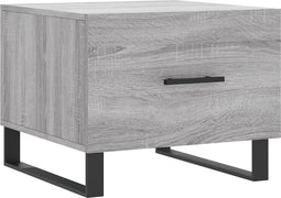 vidaXL - Salontafel - 50x50x40 - cm - bewerkt - hout - grijs - sonoma - eiken