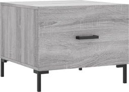 vidaXL - Salontafel - 50x50x40 - cm - bewerkt - hout - grijs - sonoma - eiken