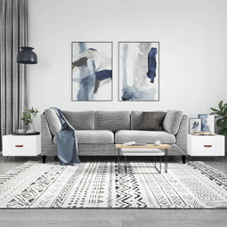 vidaXL - Salontafel - 50x50x40 - cm - bewerkt - hout - grijs - sonoma - eiken