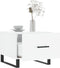 vidaXL - Salontafel - 50x50x40 - cm - bewerkt - hout - hoogglans - wit