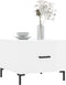 vidaXL - Salontafel - 50x50x40 - cm - bewerkt - hout - hoogglans - wit