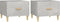 vidaXL - Salontafel - 50x50x40 - cm - bewerkt - hout - hoogglans - wit