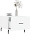 vidaXL - Salontafel - 50x50x40 - cm - bewerkt - hout - hoogglans - wit