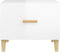 vidaXL - Salontafel - 50x50x40 - cm - bewerkt - hout - hoogglans - wit