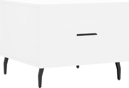 vidaXL - Salontafel - 50x50x40 - cm - bewerkt - hout - wit