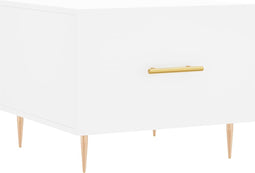vidaXL - Salontafel - 50x50x40 - cm - bewerkt - hout - wit