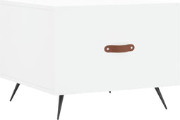 vidaXL - Salontafel - 50x50x40 - cm - bewerkt - hout - wit