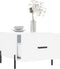 vidaXL - Salontafel - 50x50x40 - cm - bewerkt - hout - wit