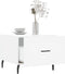 vidaXL - Salontafel - 50x50x40 - cm - bewerkt - hout - wit