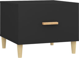 vidaXL - Salontafel - 50x50x40 - cm - bewerkt - hout - zwart