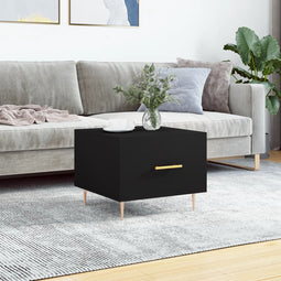 vidaXL - Salontafel - 50x50x40 - cm - bewerkt - hout - zwart