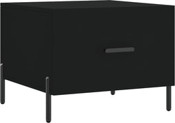 vidaXL - Salontafel - 50x50x40 - cm - bewerkt - hout - zwart