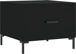vidaXL - Salontafel - 50x50x40 - cm - bewerkt - hout - zwart