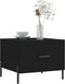vidaXL - Salontafel - 50x50x40 - cm - bewerkt - hout - zwart