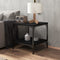 vidaXL - Salontafel - 50x50x40 - cm - bewerkt - hout - zwart