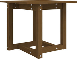 vidaXL - Salontafel - 50x50x45 - cm - massief - grenenhout - honingbruin