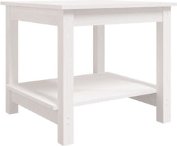vidaXL - Salontafel - 50x50x45 - cm - massief - grenenhout - wit