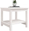vidaXL - Salontafel - 50x50x45 - cm - massief - grenenhout - wit
