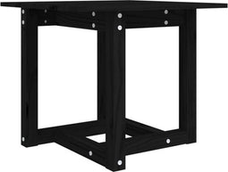 vidaXL - Salontafel - 50x50x45 - cm - massief - grenenhout - zwart