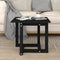 vidaXL - Salontafel - 50x50x45 - cm - massief - grenenhout - zwart