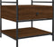 vidaXL - Salontafel - 50x50x50 - cm - bewerkt - hout - bruin - eikenkleur