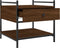 vidaXL - Salontafel - 50x50x50 - cm - bewerkt - hout - bruin - eikenkleur