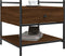 vidaXL - Salontafel - 50x50x50 - cm - bewerkt - hout - bruin - eikenkleur