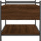 vidaXL - Salontafel - 50x50x50 - cm - bewerkt - hout - bruin - eikenkleur